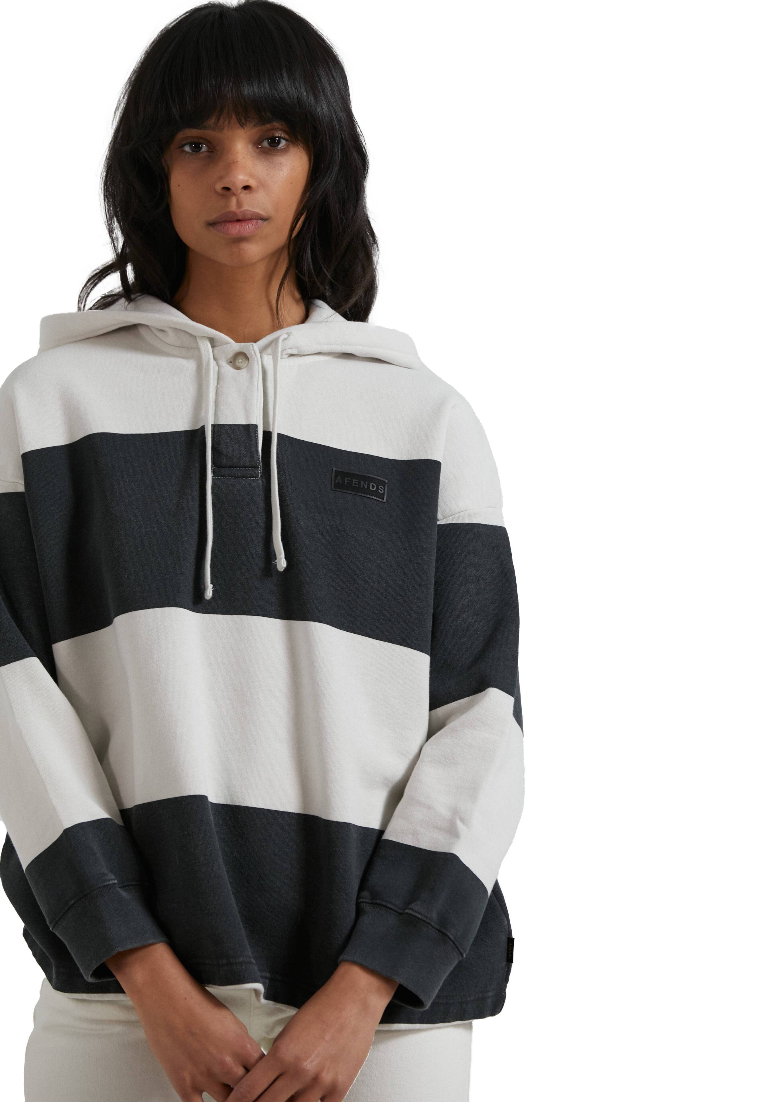 AFENDS DISORDER ORGANIC STRIPED HOODIE Womens Hoods Crews