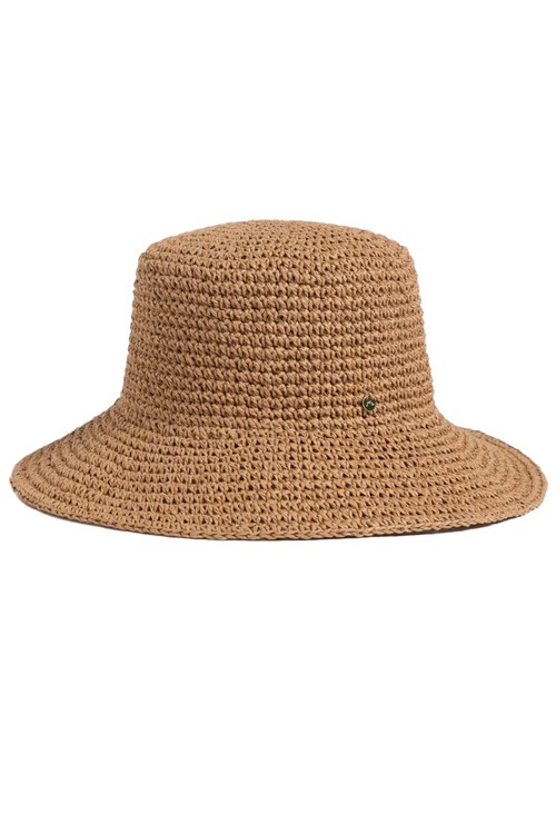 RUSTY ARIEL STRAW BUCKET HAT