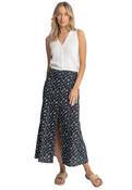 RHYTHM FLEUR FLORAL BUTTON FRONT MAXI SKIRT