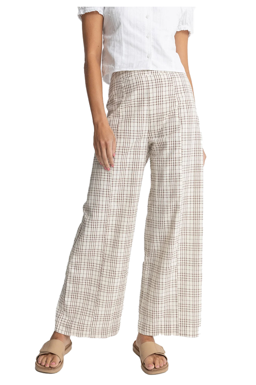 RHYTHM RUMI CHECK WIDE LEG PANT