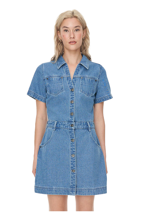 HUFFER DENIM RIDER MINI DRESS