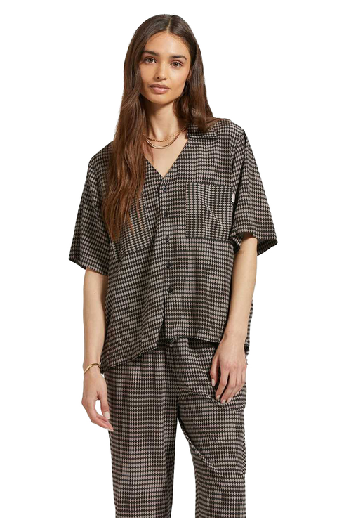 BRIXTON HUDSON LOUNGE WOVEN SHORT SLEEVE SHIRT