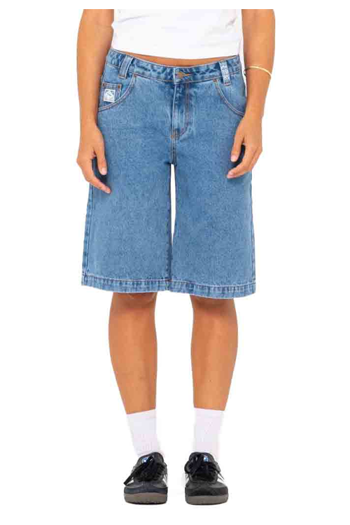 RUSTY LOW RISE WIDE LEG DENIM JORT