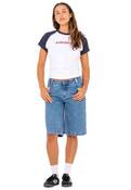 RUSTY LOW RISE WIDE LEG DENIM JORT