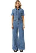 AFENDS MIAMI DENIM FLARED JUMPSUIT