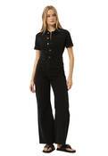 AFENDS MIAMI DENIM FLARED JUMPSUIT