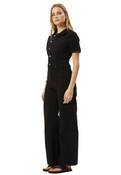 AFENDS MIAMI DENIM FLARED JUMPSUIT