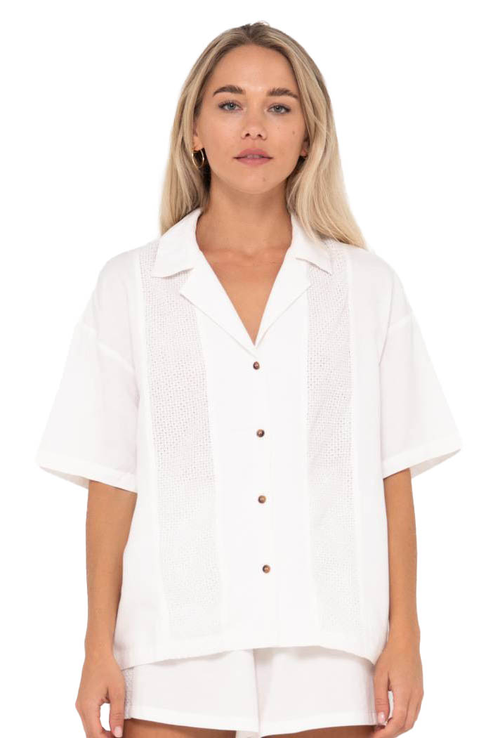 RUSTY PALM SPRINGS CAPRI PANELLED OVERSHIRT