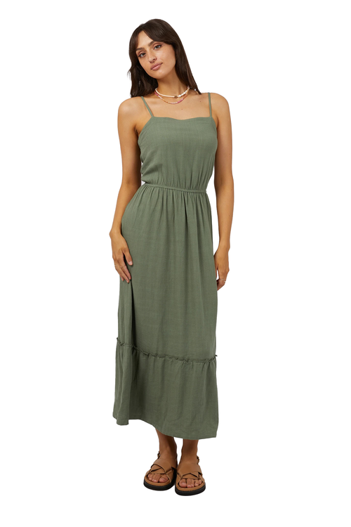 ALL ABOUT EVE LUXE LINEN MAXI DRESS