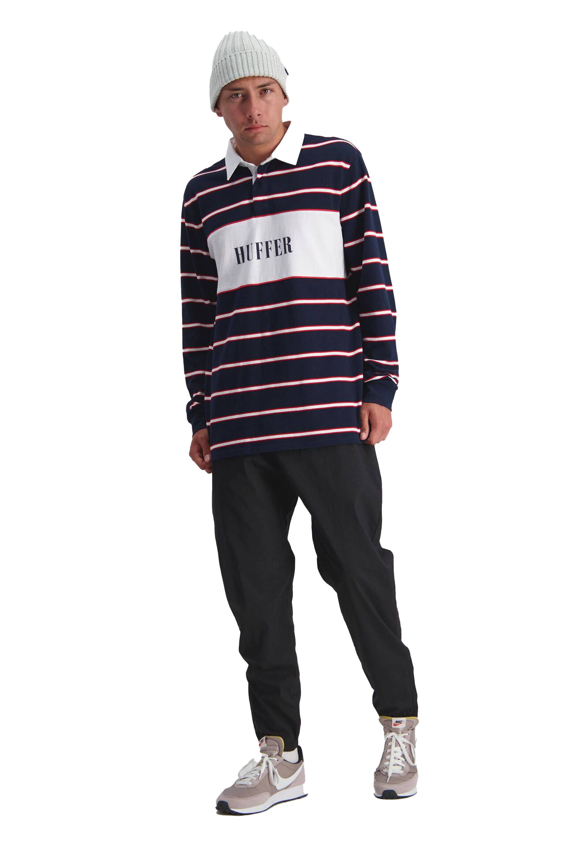 huffer long sleeve polo